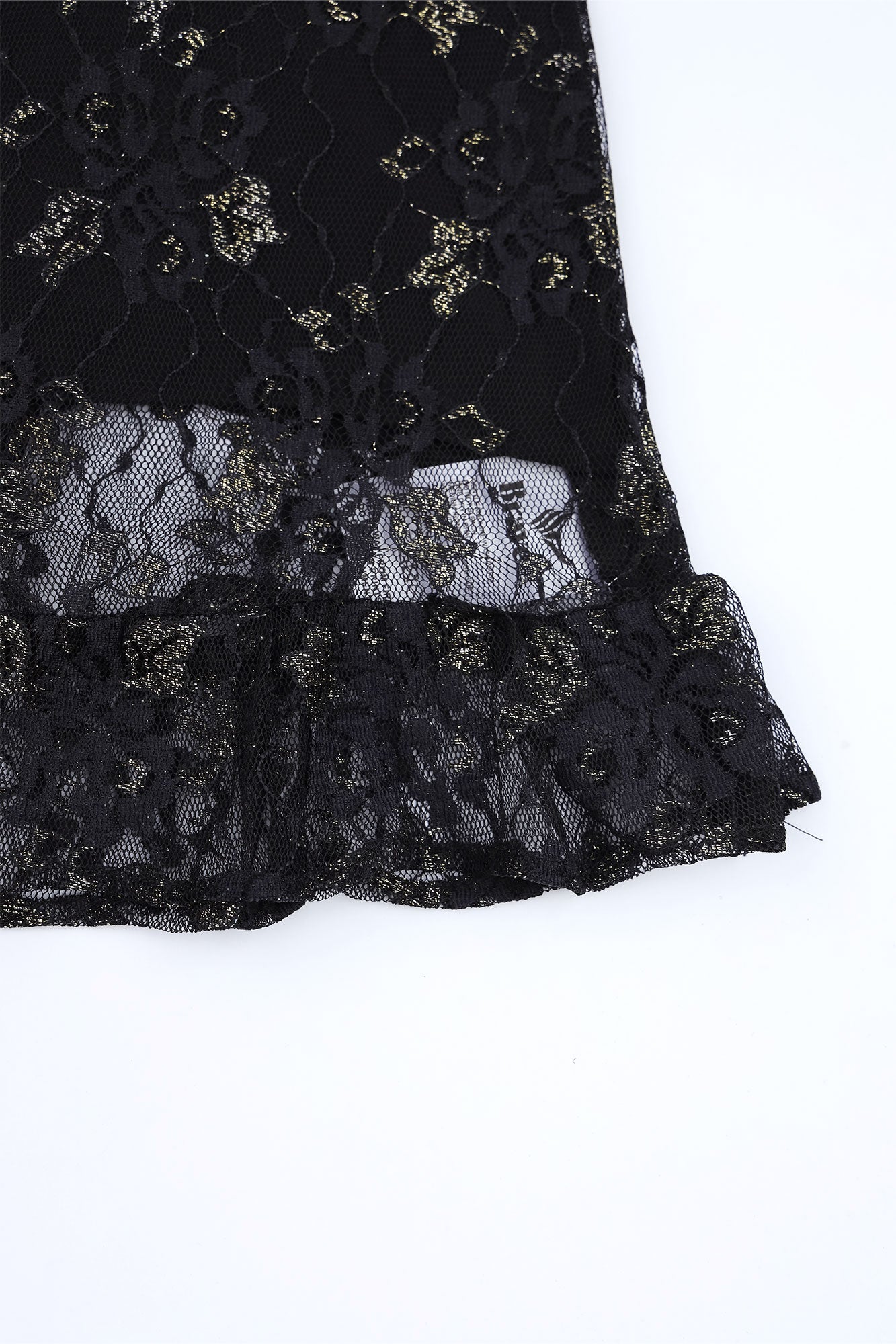 Girls' Elegance Gold-Flecked Lace