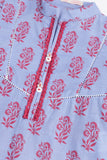 Purple Floral Kurta Set