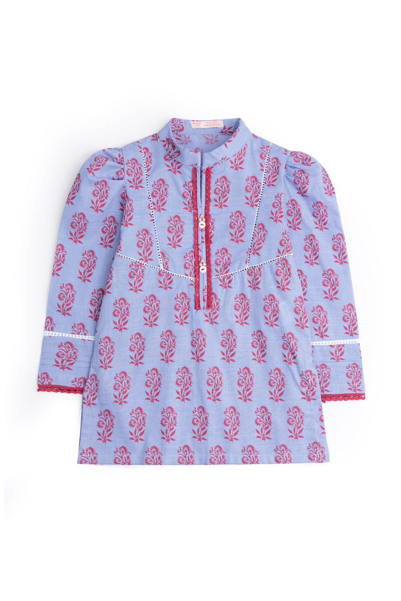 Purple Floral Kurta Set