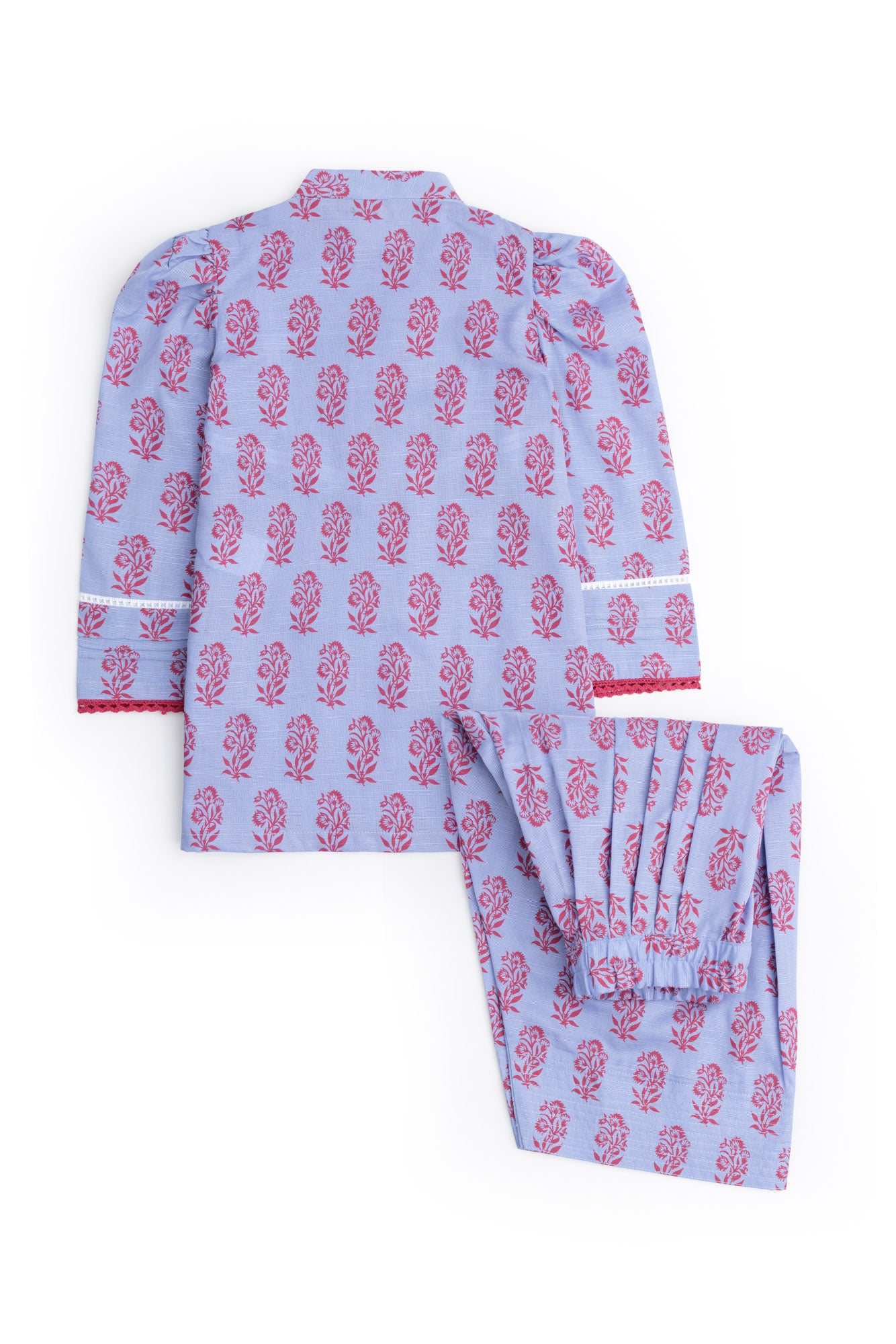 Purple Floral Kurta Set