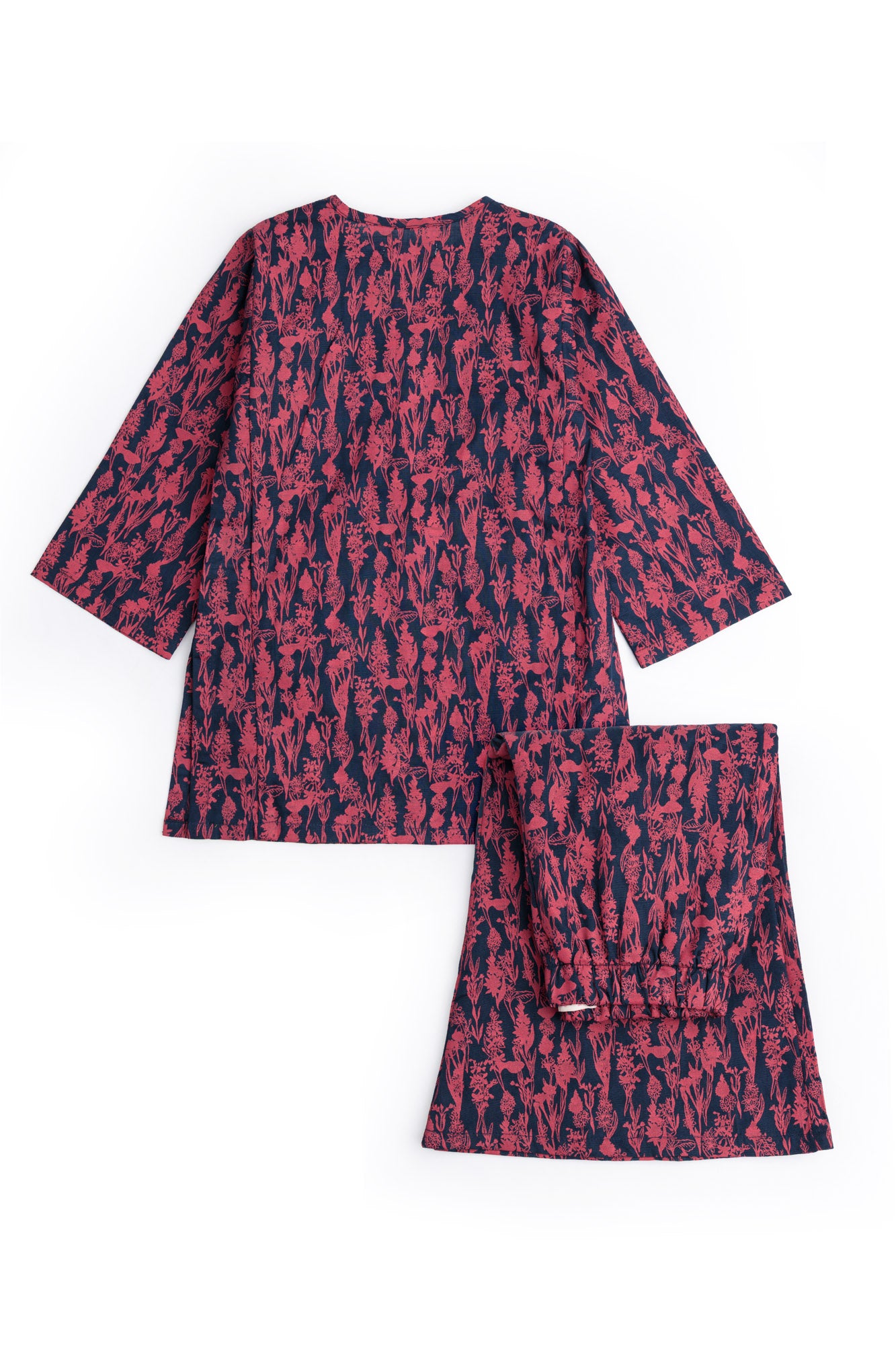 khaddar Co-ord Shirt & Skirt Set