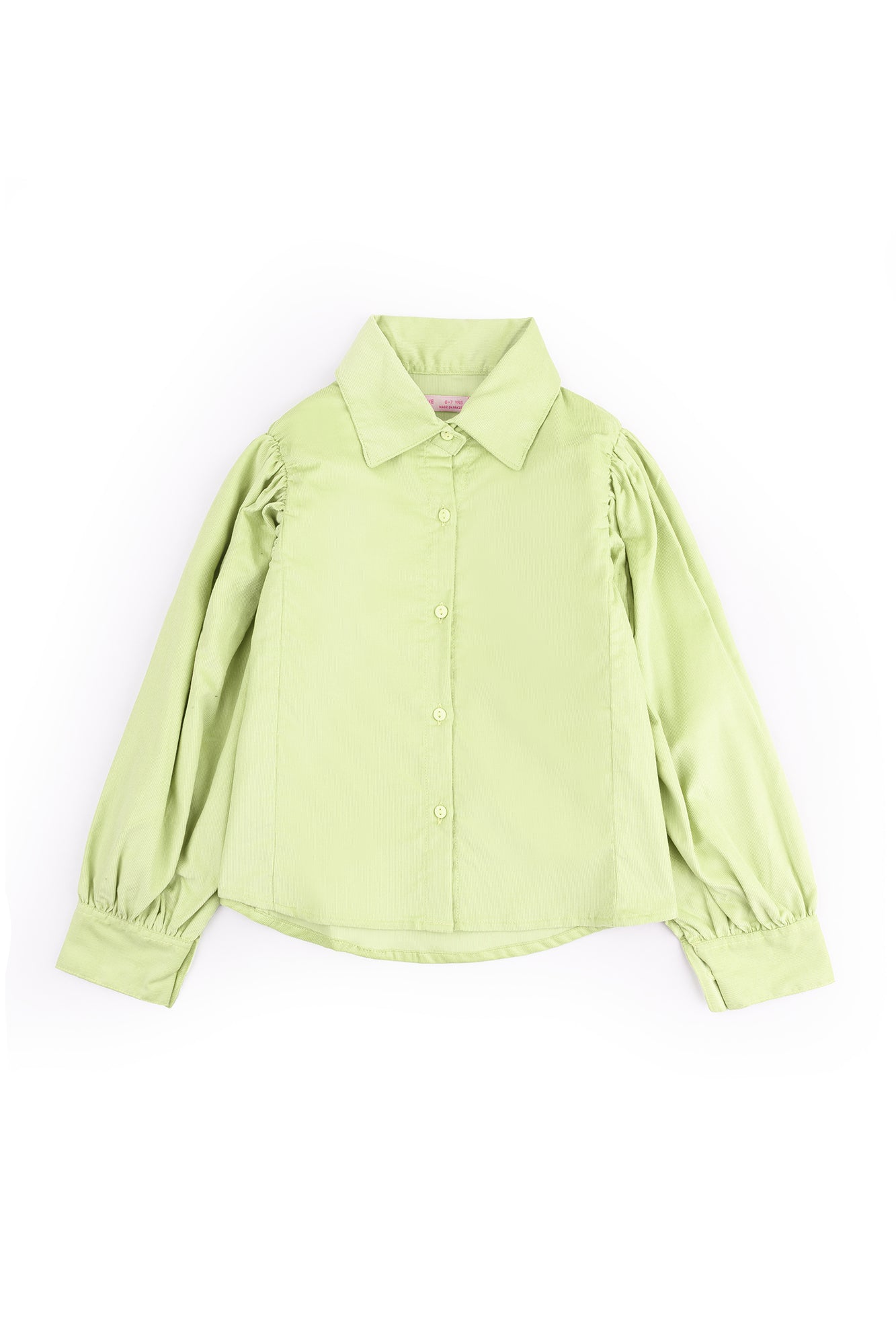 Girls  Puff-Sleeve Corduroy Shirt