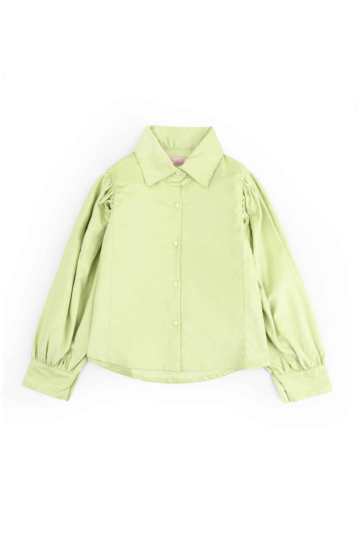 Girls  Puff-Sleeve Corduroy Shirt