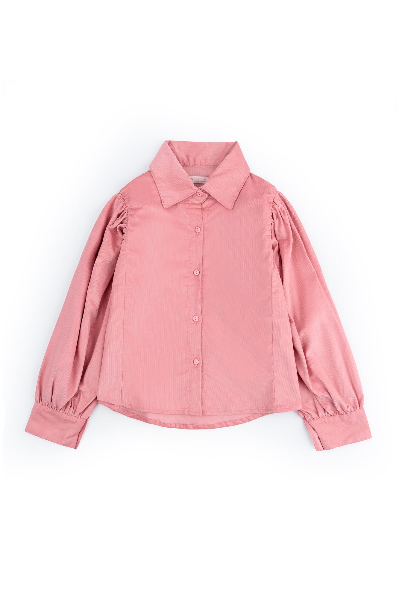 Girls  Puff-Sleeve Corduroy Shirt