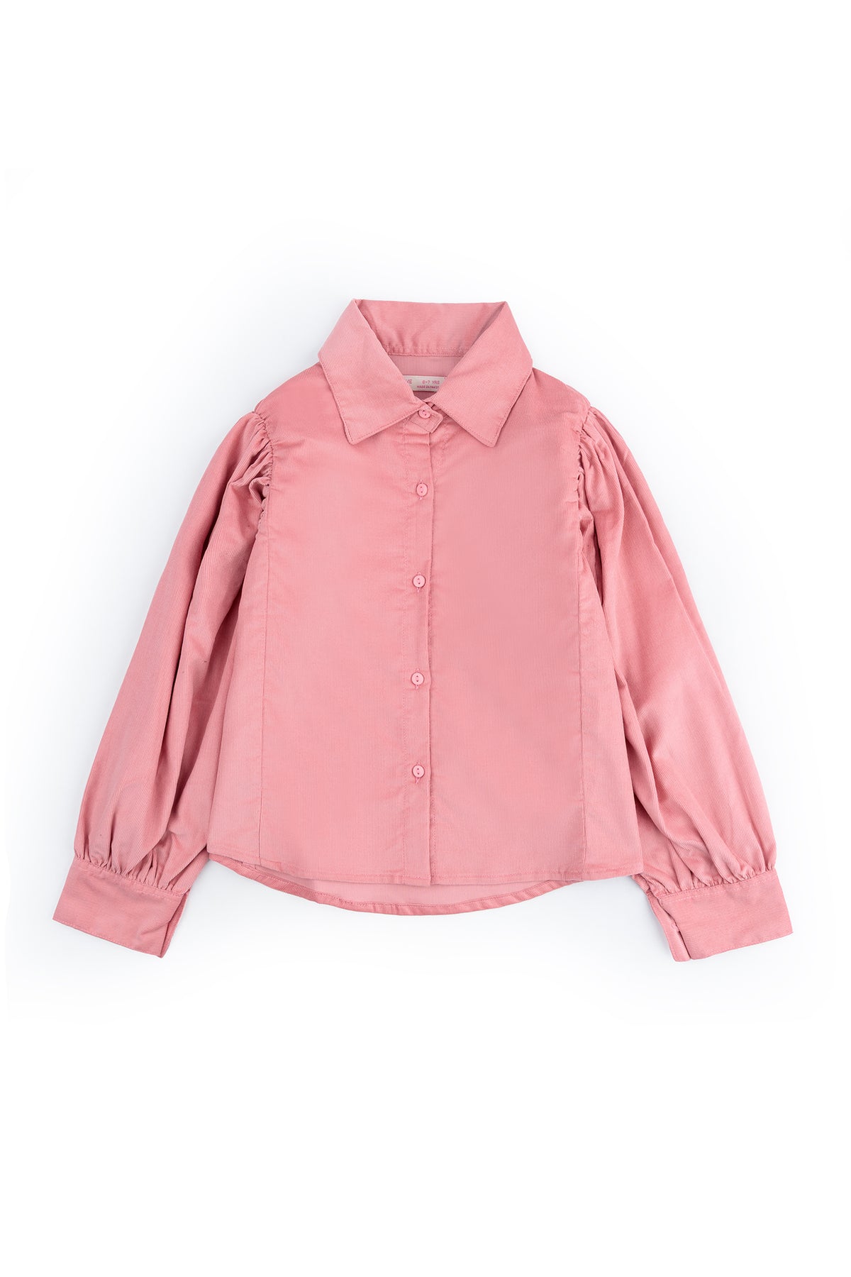 Girls  Puff-Sleeve Corduroy Shirt