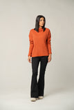 The Ribbed Terracotta Mock Neck