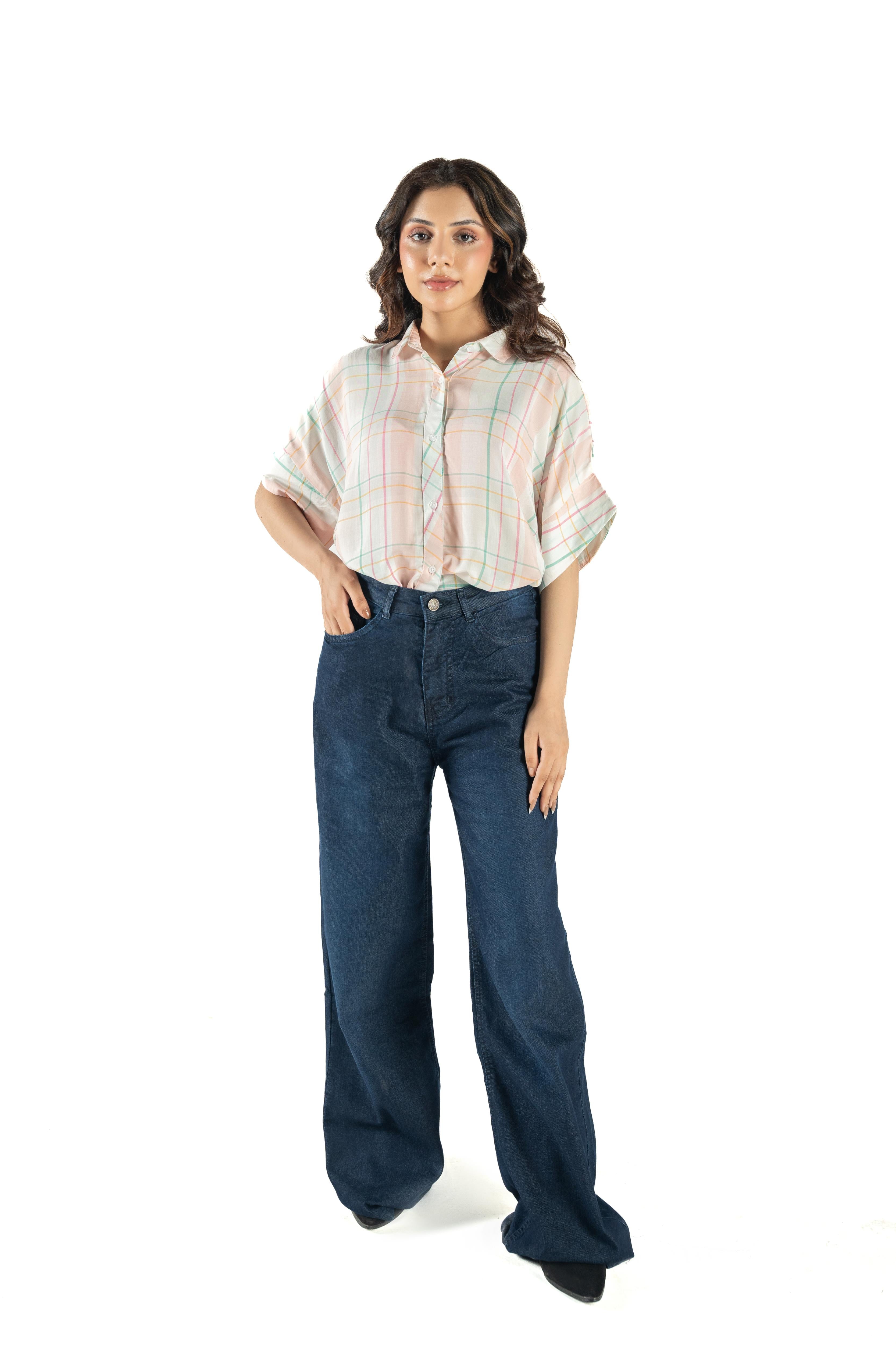 Women's Wide-Leg Azure Denim
