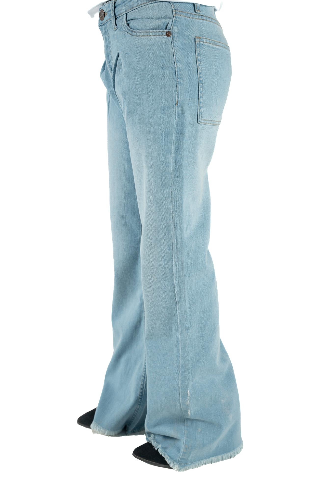 Women's Wide-Leg Raw Edge Denim