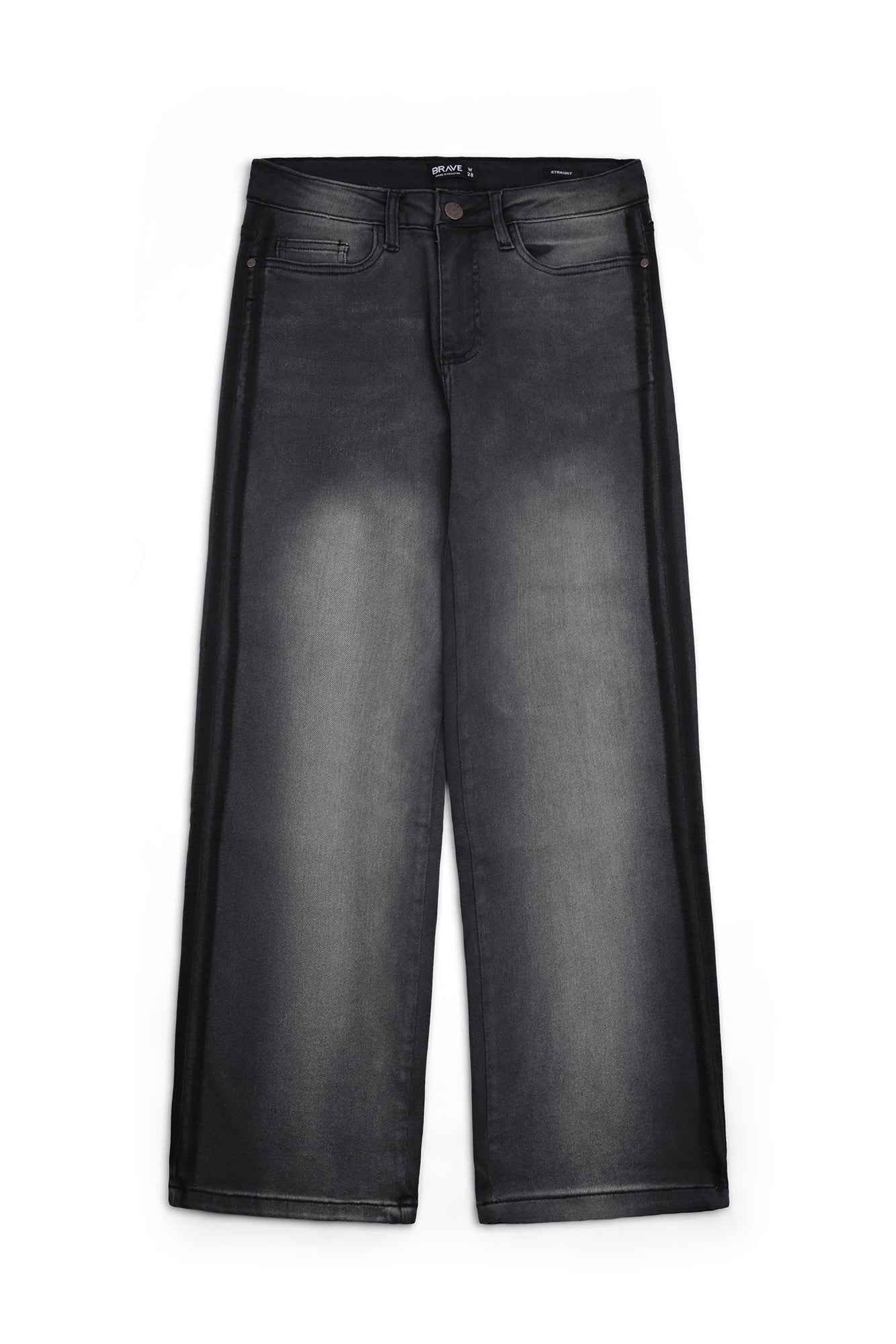 Ladies’ Shadow-Wash Wide Leg Denim