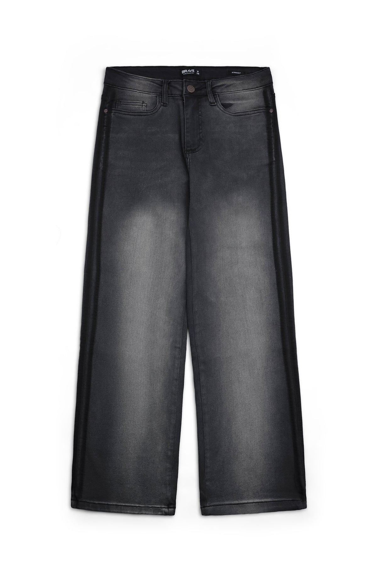 Ladies’ Shadow-Wash Wide Leg Denim