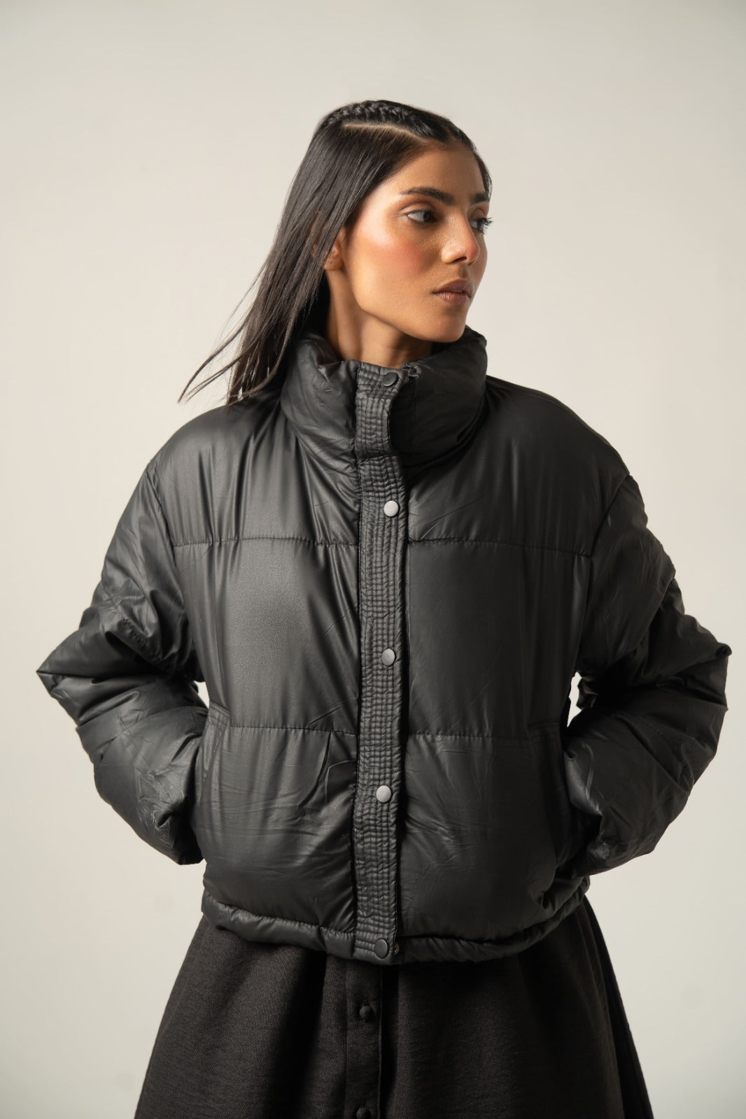 Urban Black -Bordeaux Puffer Jacket