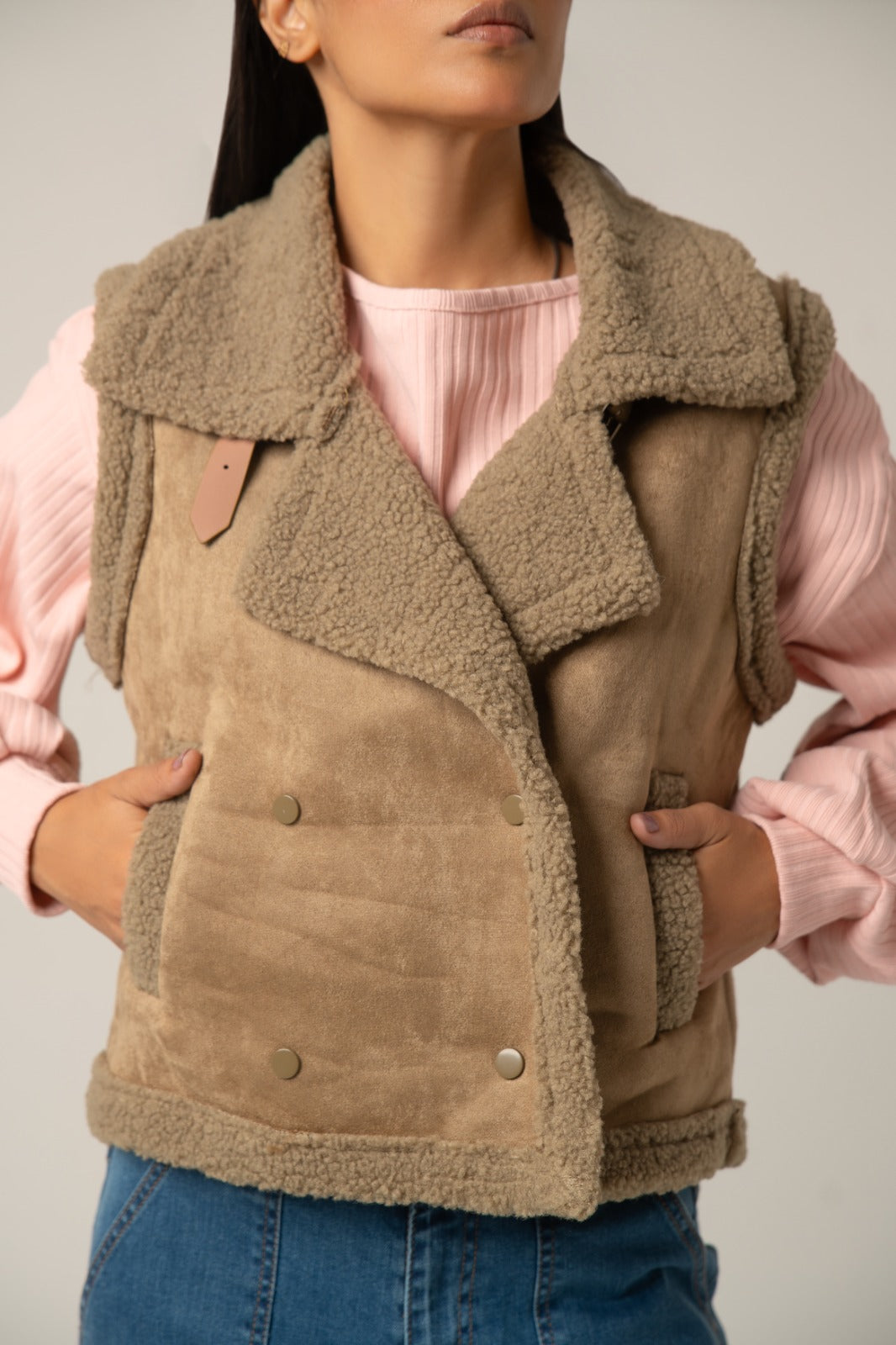 Cropped High-Collar Puffer Jacket