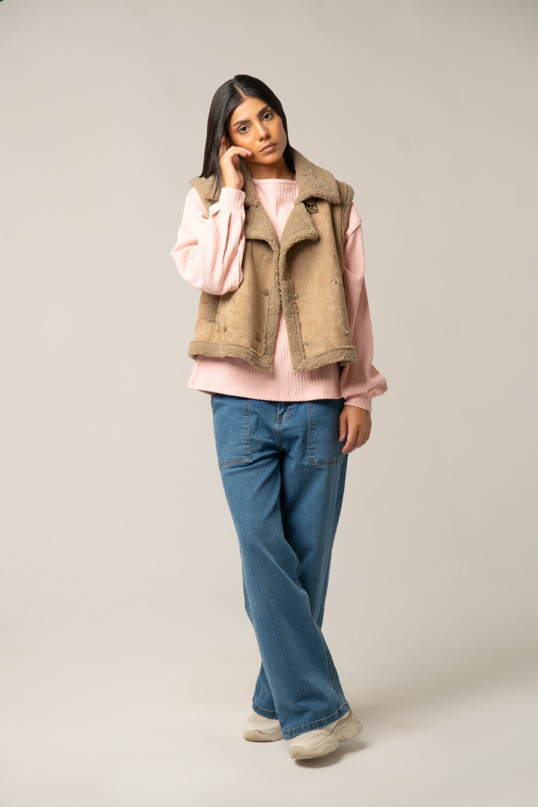 Cropped High-Collar Puffer Jacket