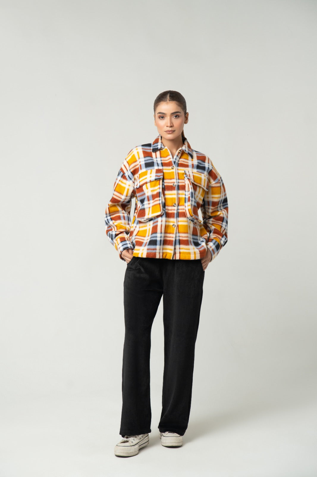Cozy Cabin Plaid Polar Fleece Shacket