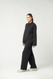 The Black Textured Co-ord Set