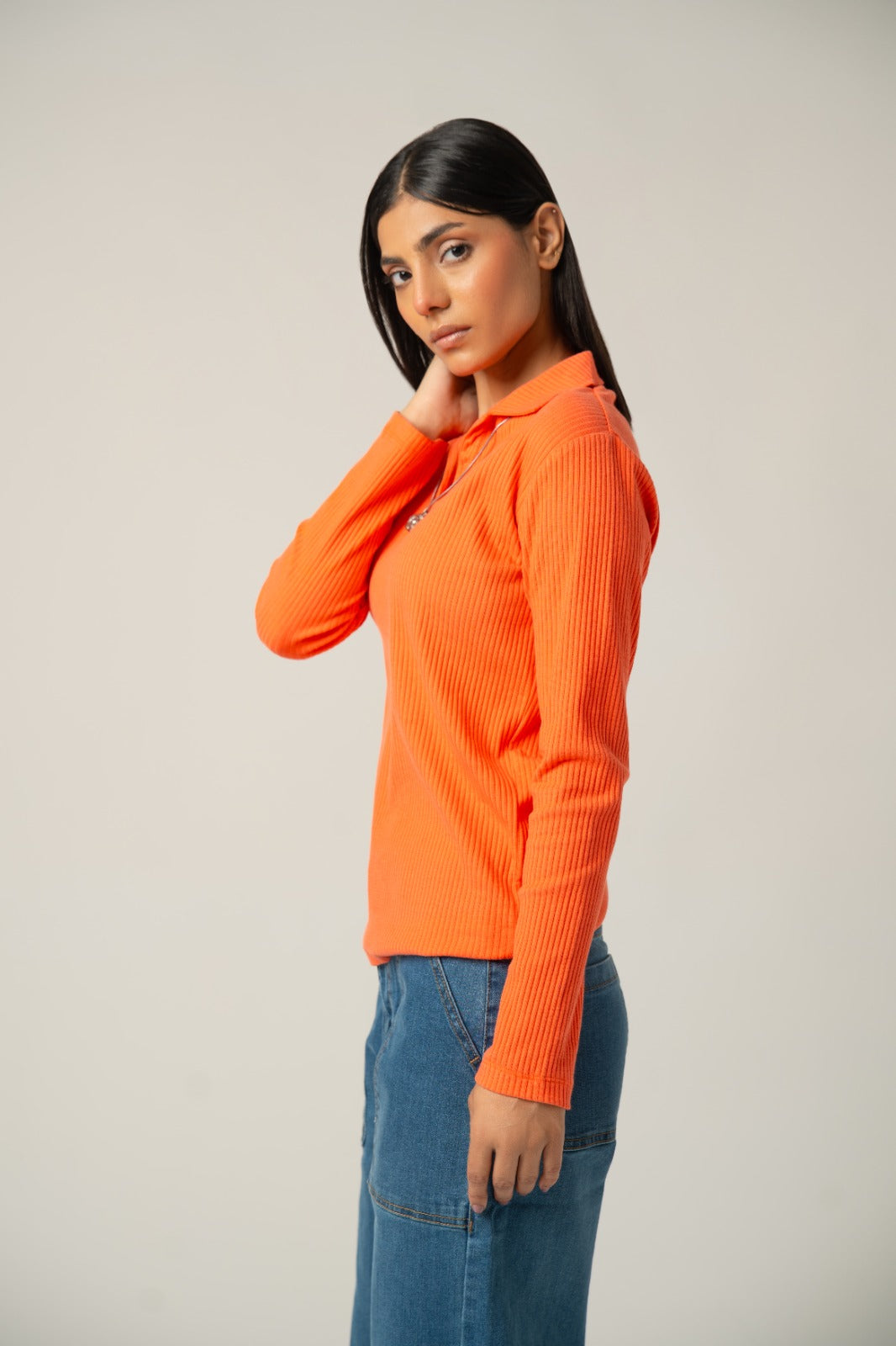 Vibrant Polo Long Sleeve Tee