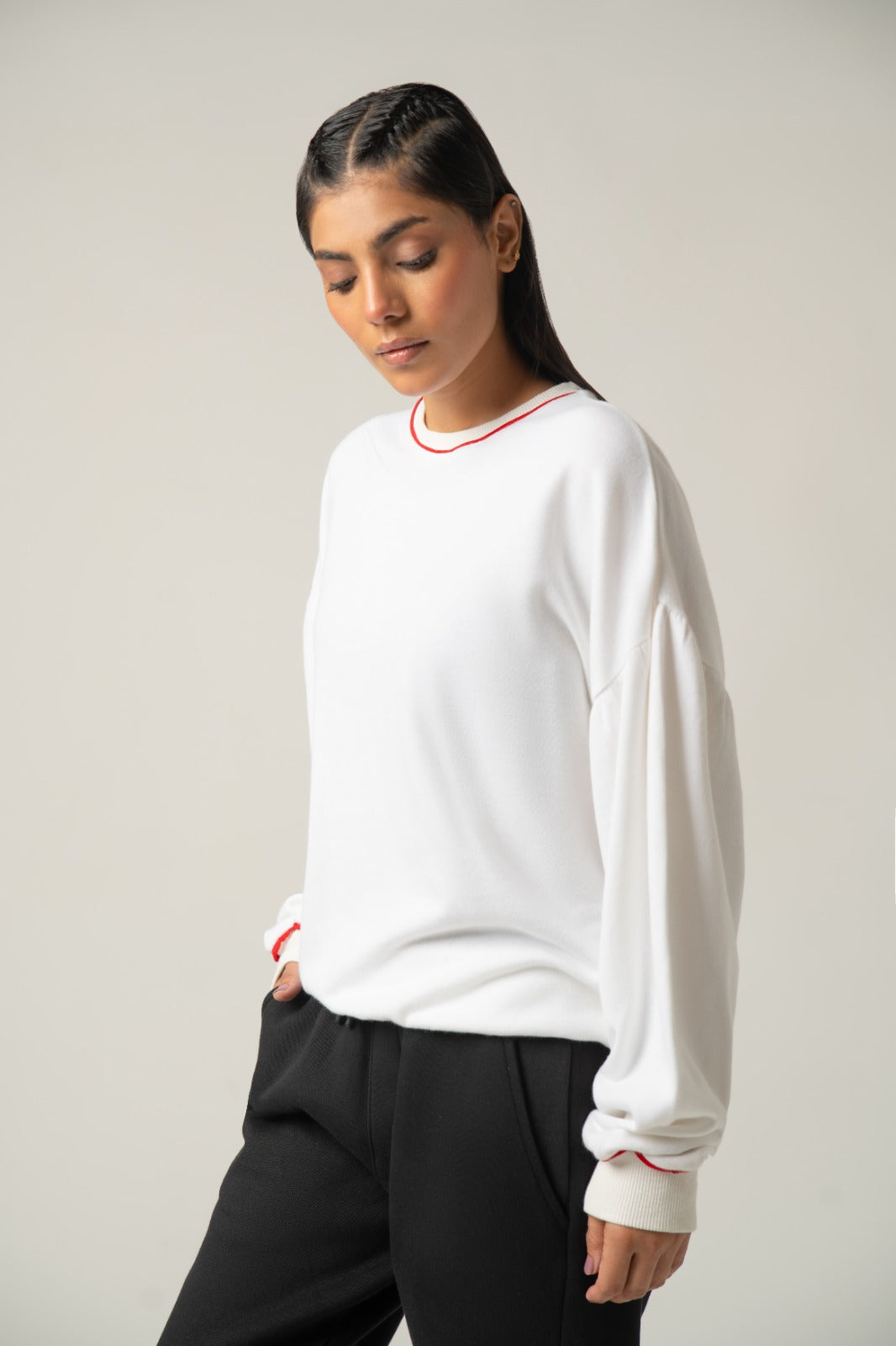 Oversized Balloon Sleeve Sweatshirt