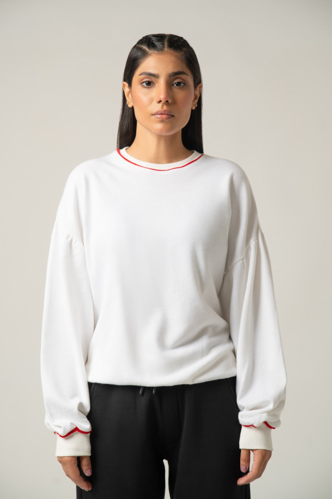 Oversized Balloon Sleeve Sweatshirt
