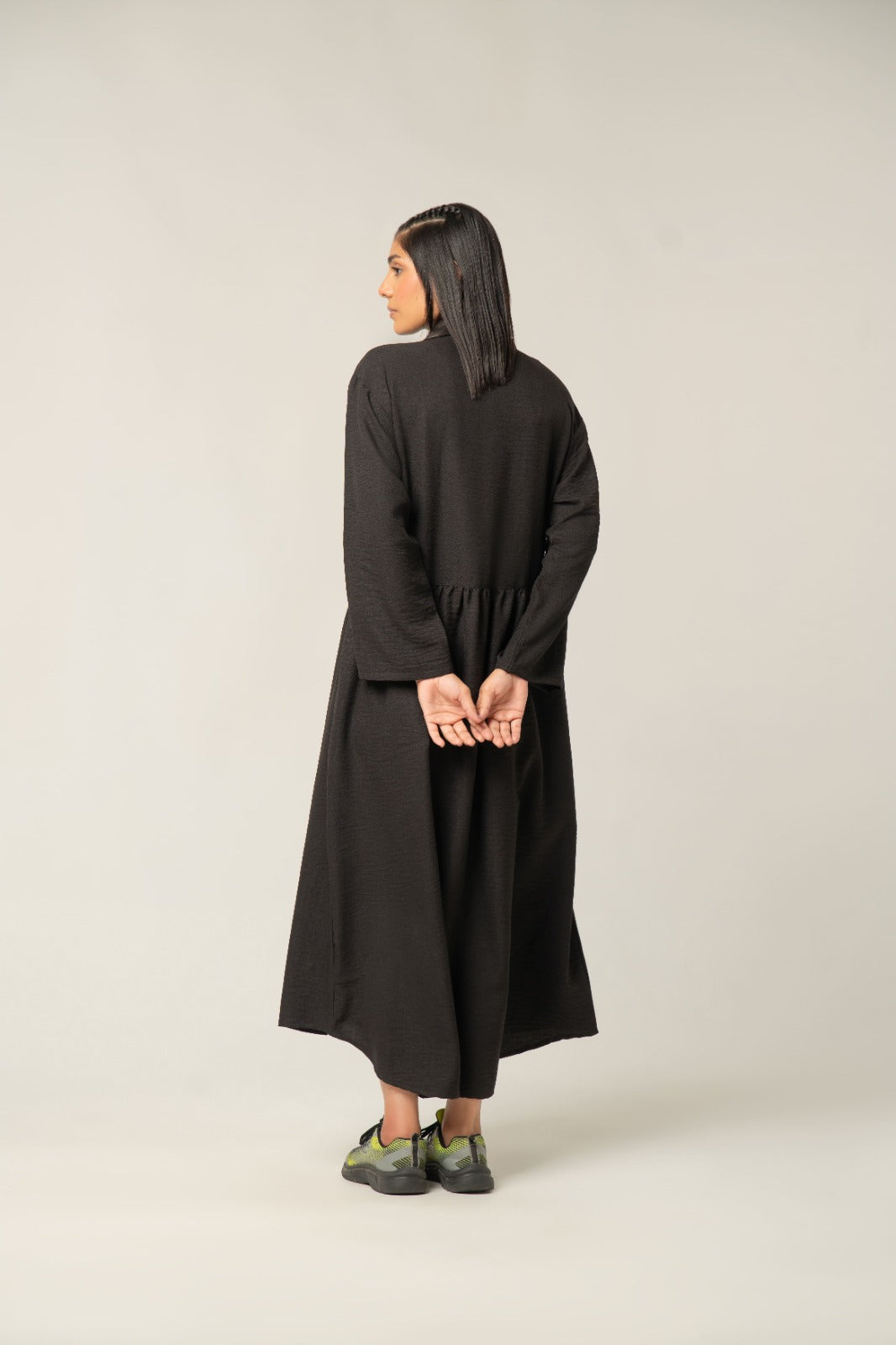 The Textured Black Dress
