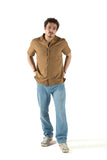 Men's Caramel Cuban Collar Shirt
