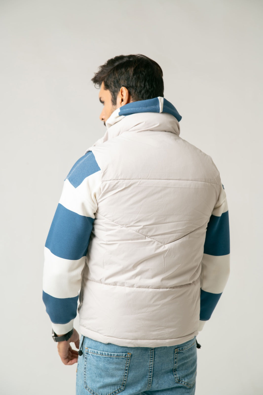 Stone Structured Puffer Jacket