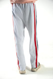 Men's Retro Stripe White Trouser