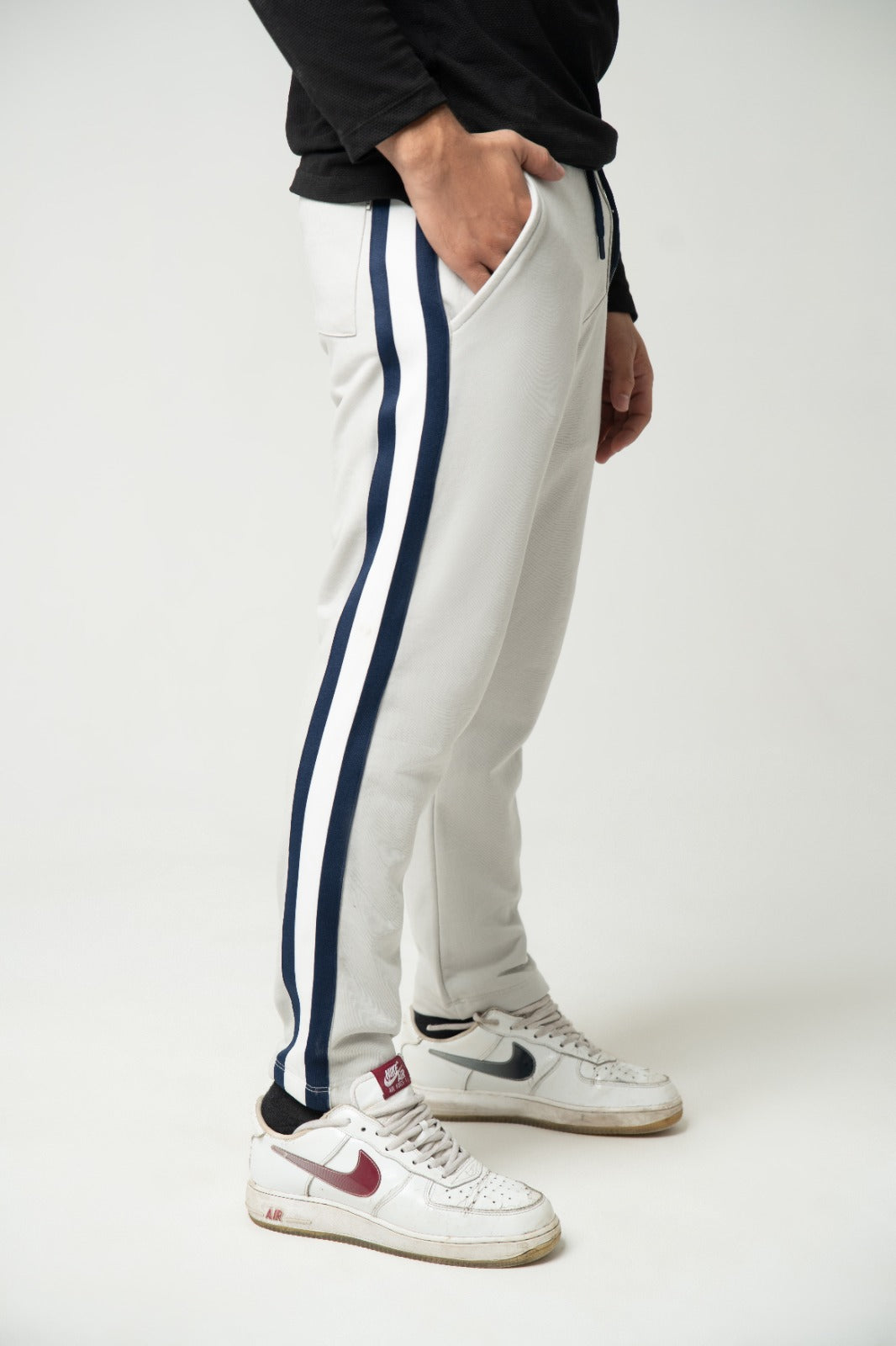 Side-Stripe Fleece Joggers