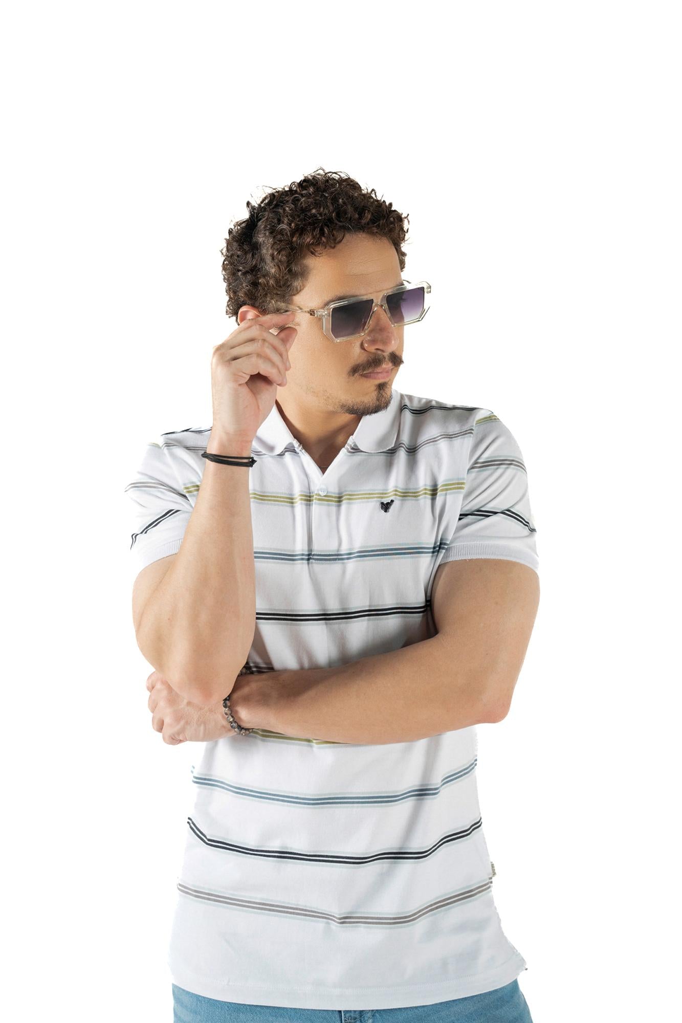 Men's Alpine Striped Polo