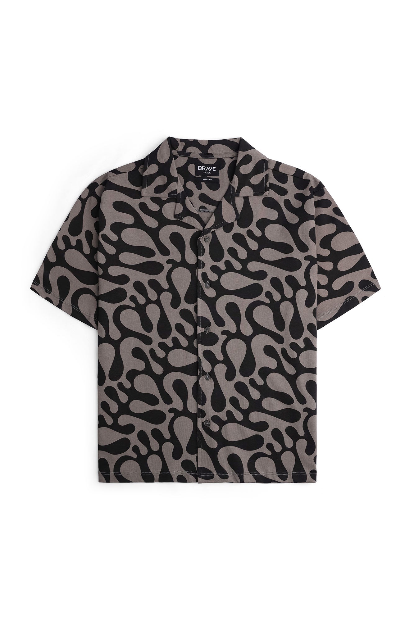 Men's Abstract Cuban Collar Shirt