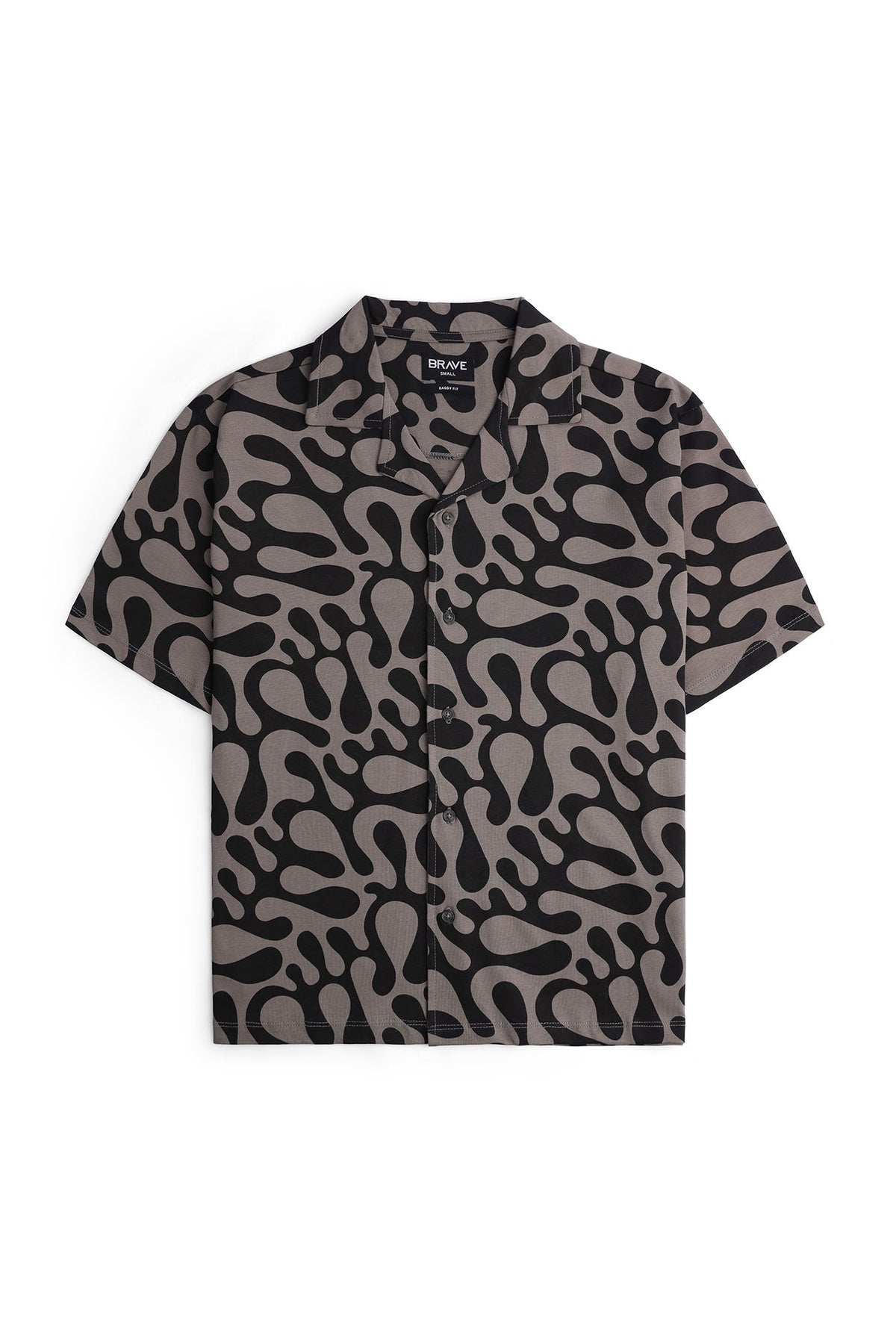 Men's Abstract Cuban Collar Shirt