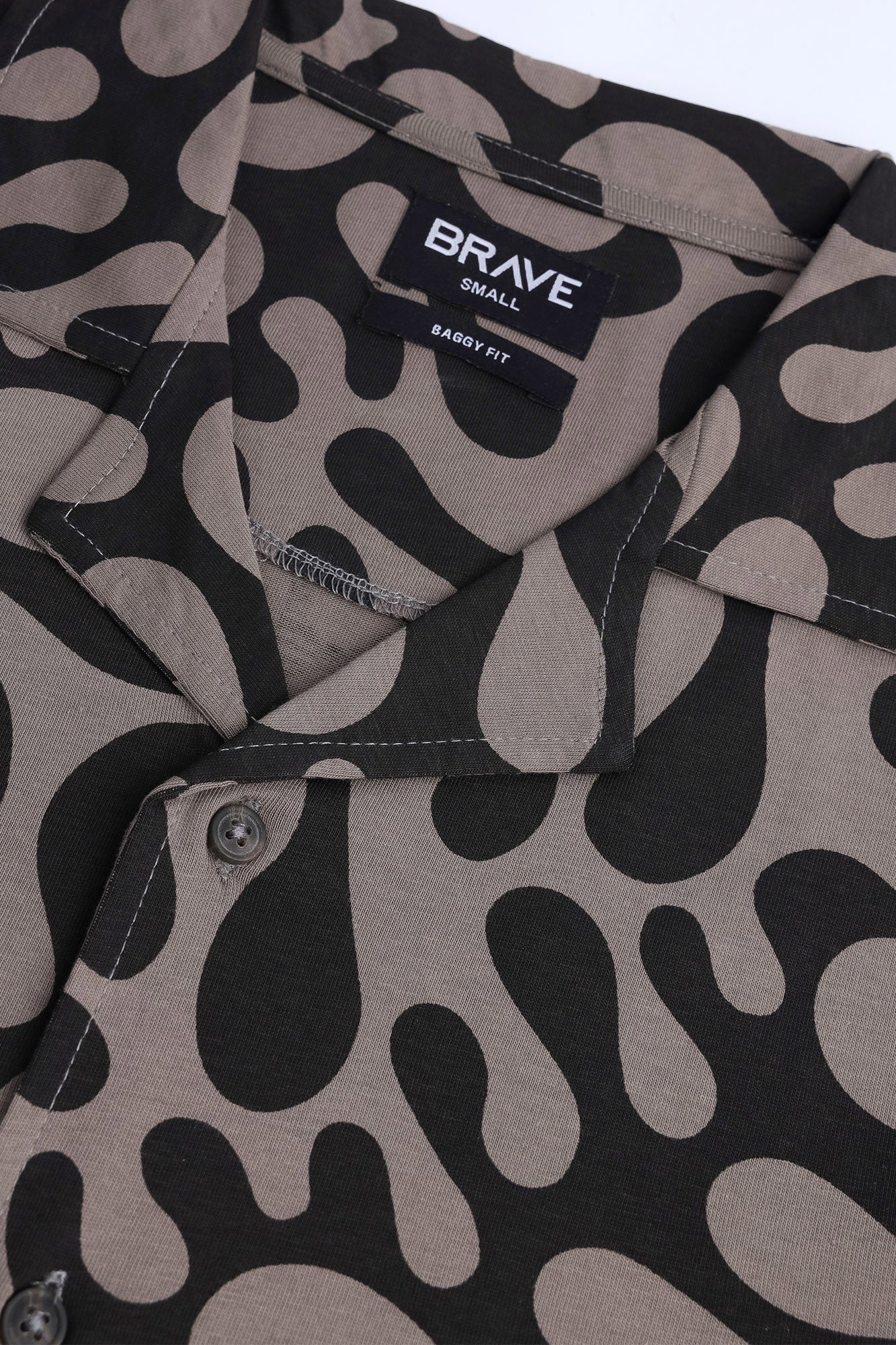 Men's Abstract Cuban Collar Shirt
