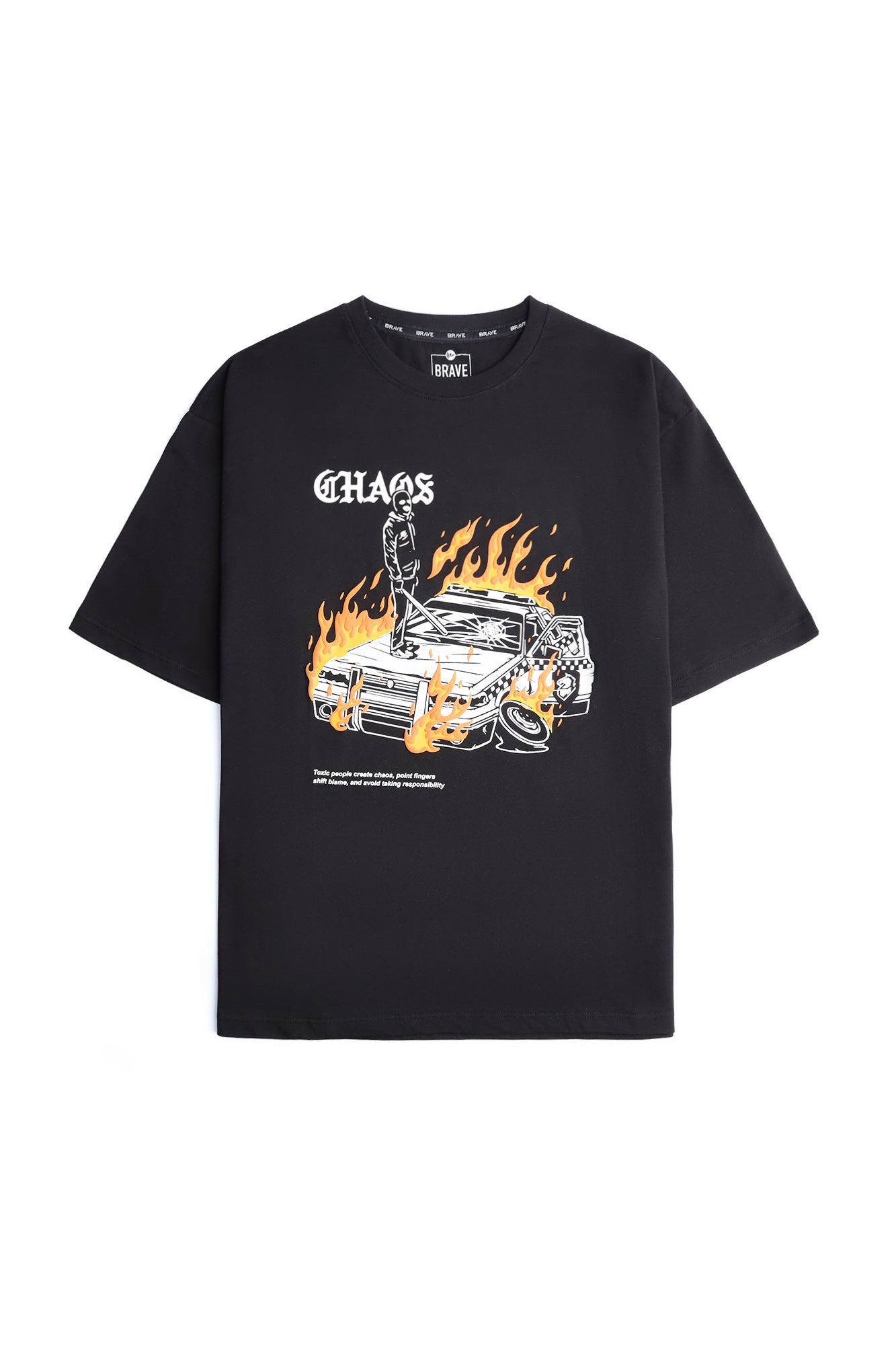 Men's Oversized"Chaos" Graphic Tee