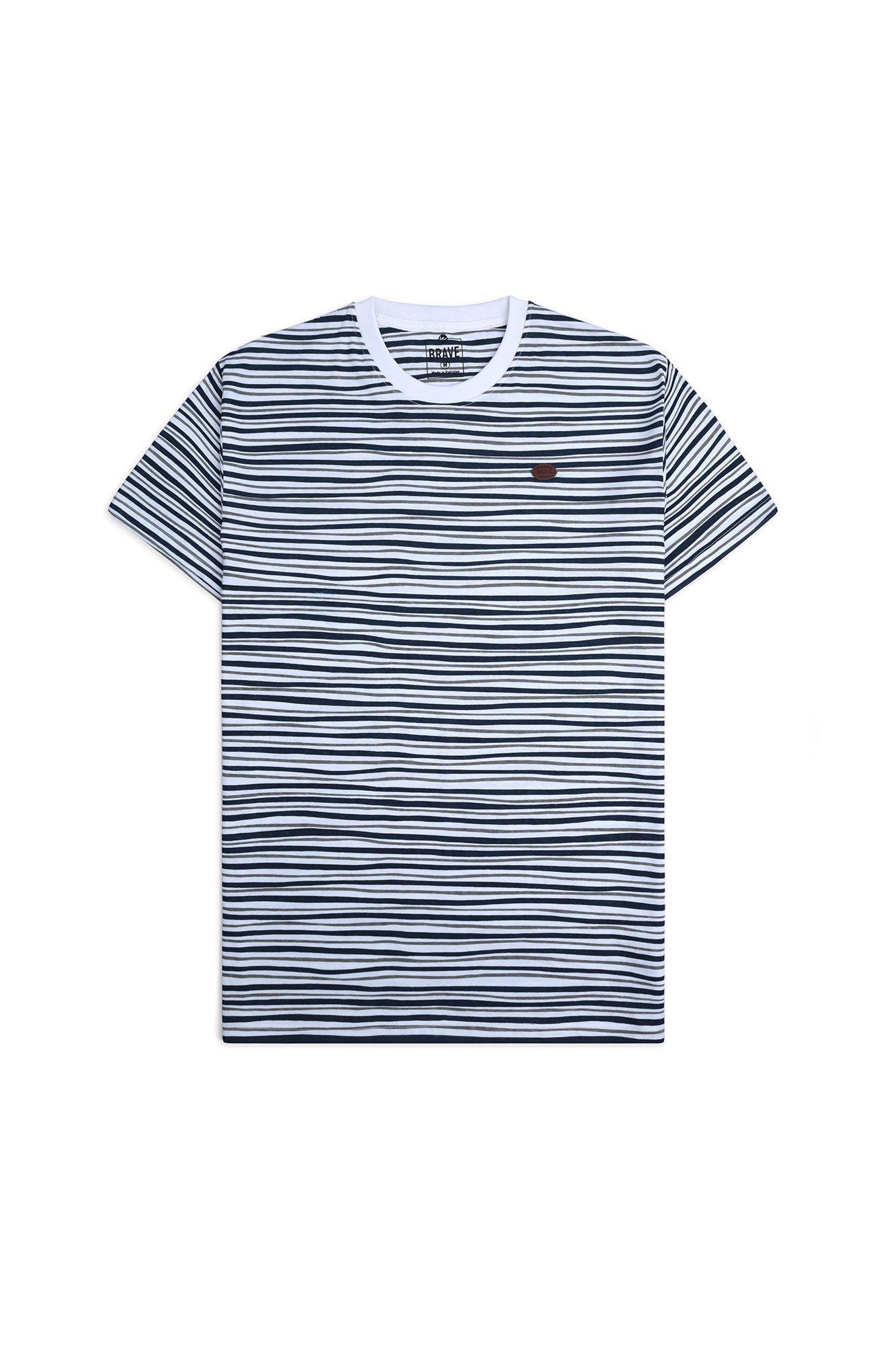 Men's Textured Striped Knit Tee