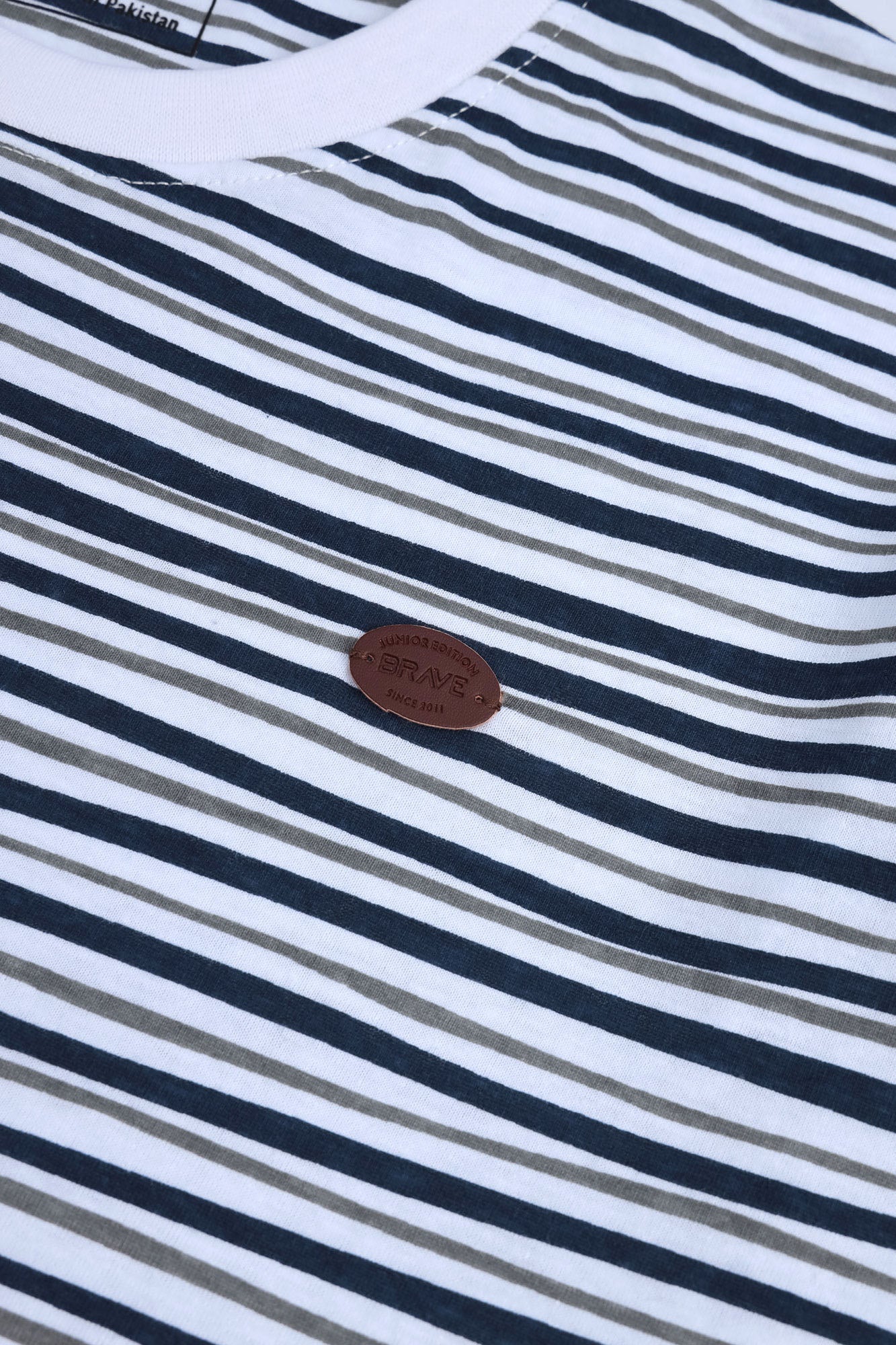 Men's Textured Striped Knit Tee