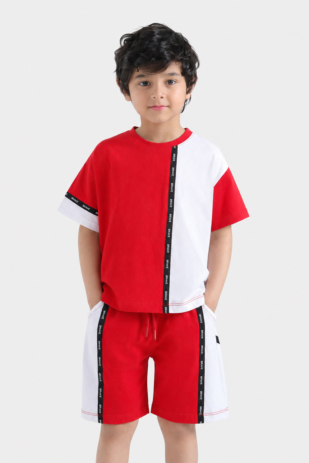 Boys' Contrast Colorblock Boxy Fit Tee
