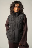 Black Quilted Sleeveless Puffer Jacket