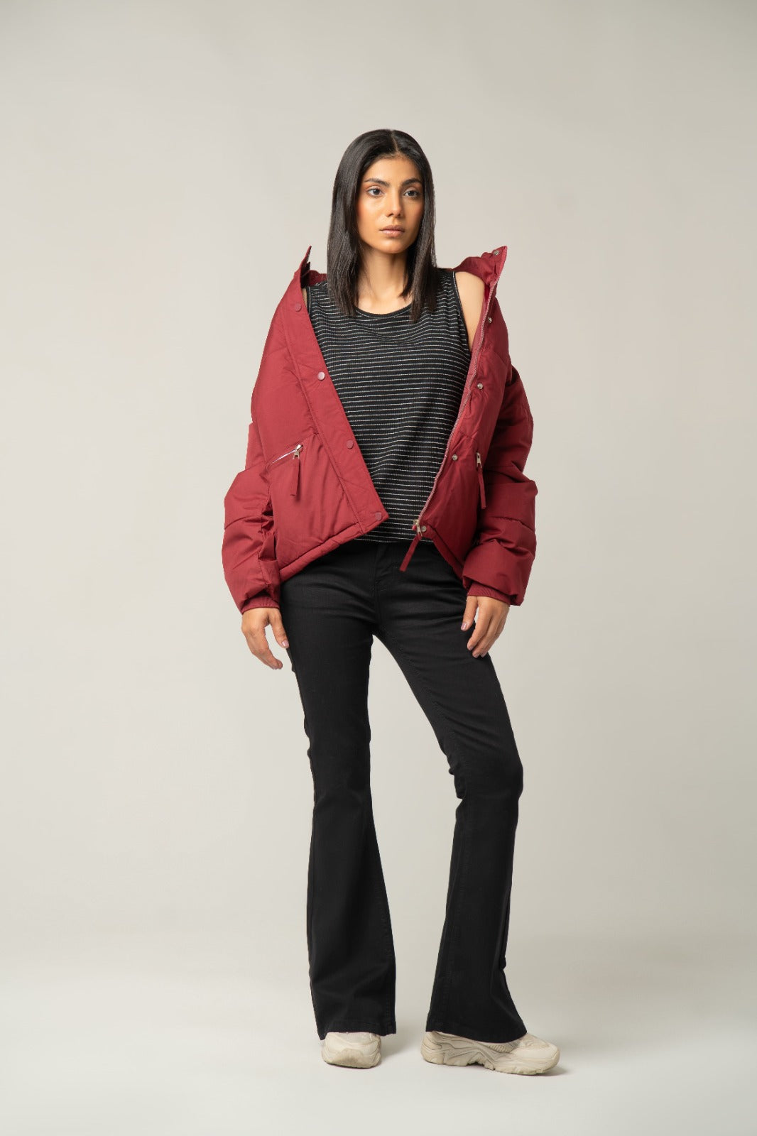 Maroon Puffer Jacket